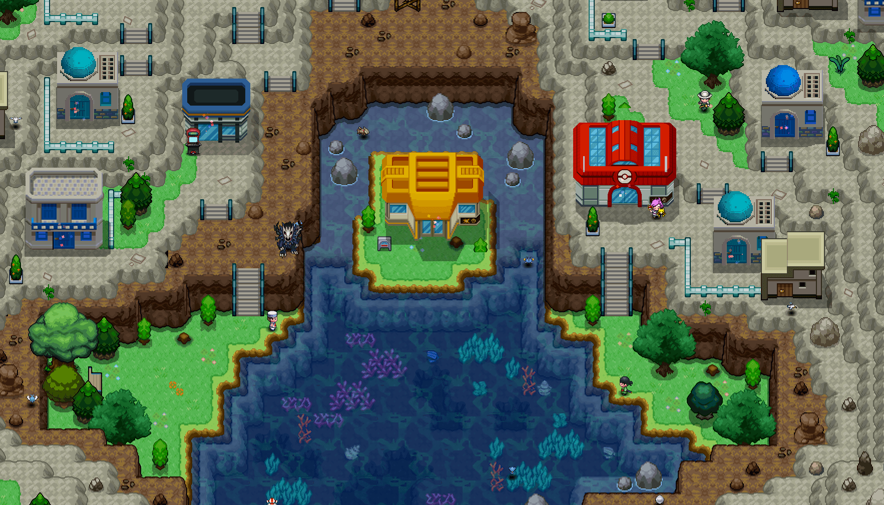 Sootopolis City in the Hoenn region of Pokémon Blaze Online